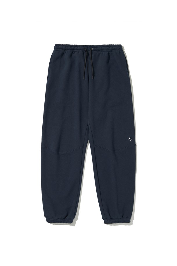 WELTER EXPERIMENT - 조거/스웨트팬츠 - SADDLE HEAVY SWEATPANTS_NAVY_WPL028