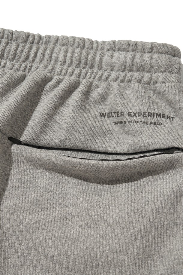 WELTER EXPERIMENT - 조거/스웨트팬츠 - SADDLE HEAVY SWEATPANTS_MELANGE_WPL026