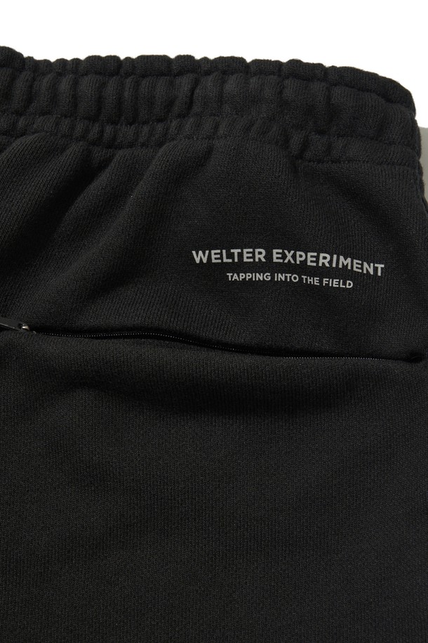 WELTER EXPERIMENT - 조거/스웨트팬츠 - SADDLE HEAVY SWEATPANTS_BLACK_WPL027