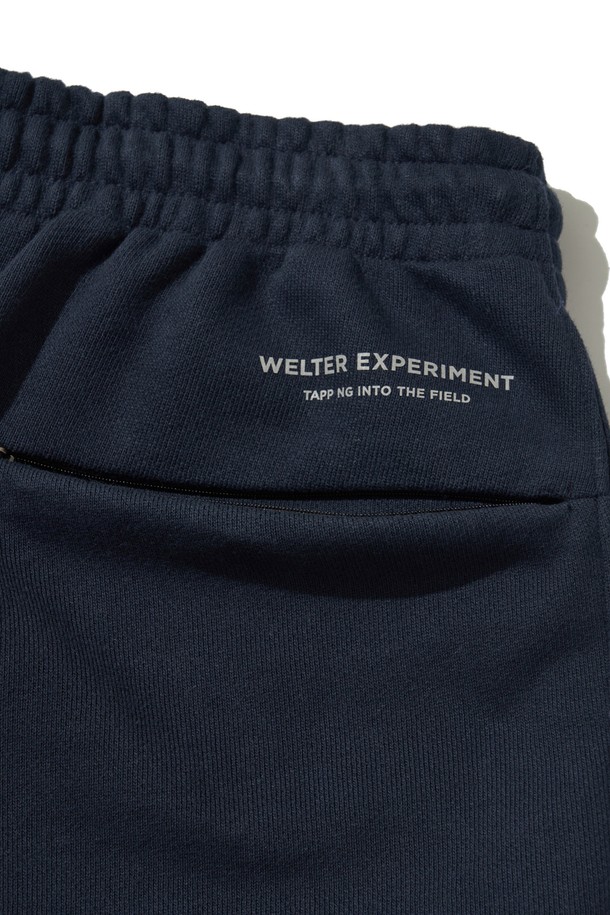 WELTER EXPERIMENT - 조거/스웨트팬츠 - SADDLE HEAVY SWEATPANTS_NAVY_WPL028