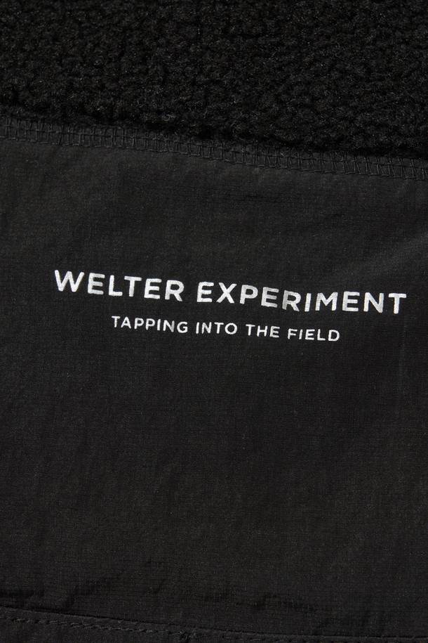 WELTER EXPERIMENT - 베스트 - CHEST HOLEPOCKET FLEECE VEST_BLACK_WOL050