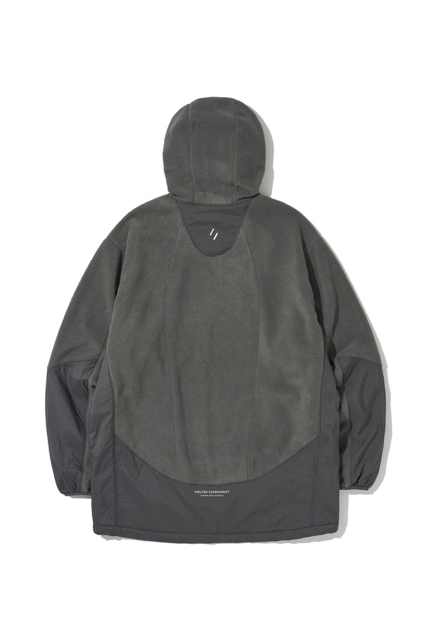 WELTER EXPERIMENT - 후디 - EXPLORE FLEECE PULLOVER_CHARCOAL_WOL037