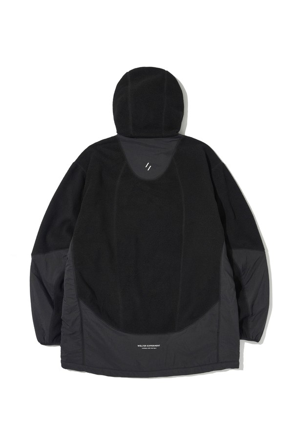 WELTER EXPERIMENT - 후디 - EXPLORE FLEECE PULLOVER_BLACK_WOL038