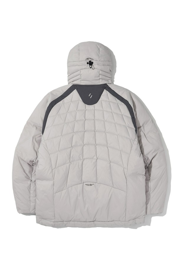 WELTER EXPERIMENT - 다운/패딩 - SHIELD DOWN HOOD JACKET_LIGHT GRAY_WOL039