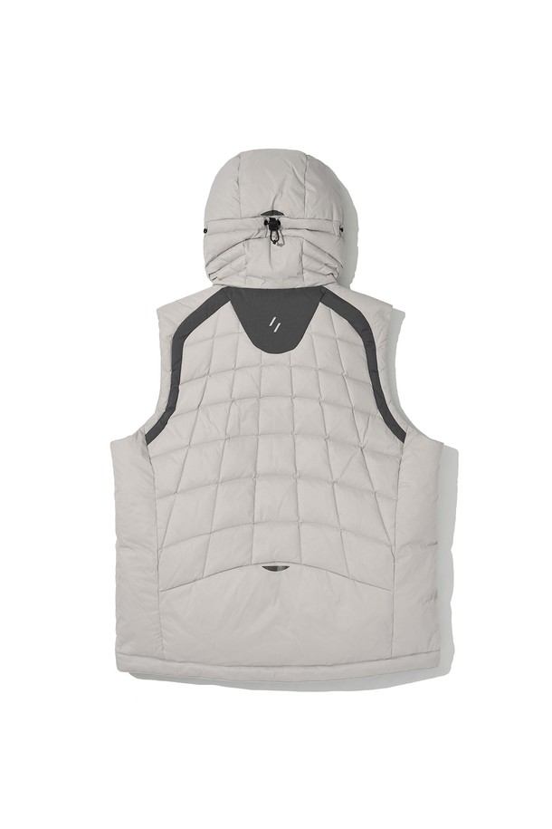 WELTER EXPERIMENT - 베스트 - SHIELD DOWN HOOD VEST_LIGHT GRAY_WOL047