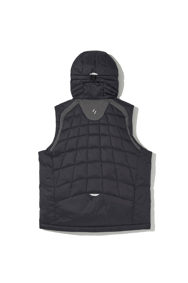 WELTER EXPERIMENT - 베스트 - SHIELD DOWN HOOD VEST_BLACK_WOL048