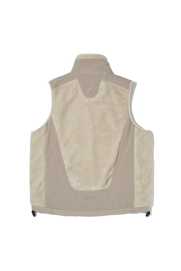 WELTER EXPERIMENT - 베스트 - CHEST HOLEPOCKET FLEECE VEST_CREAM_WOL049