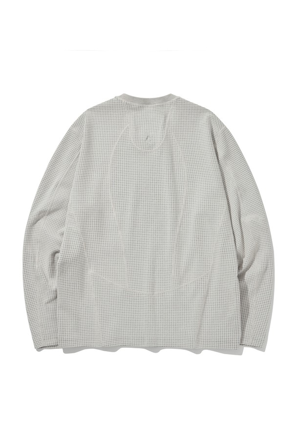 WELTER EXPERIMENT - 긴팔티셔츠 - SQUARE FLEECE PULLOVER_WHITE_WLT022