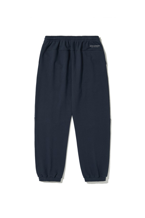 WELTER EXPERIMENT - 조거/스웨트팬츠 - SADDLE HEAVY SWEATPANTS_NAVY_WPL028