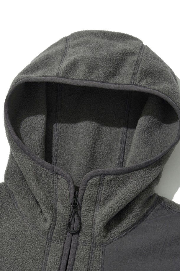 WELTER EXPERIMENT - 후디 - EXPLORE FLEECE PULLOVER_CHARCOAL_WOL037