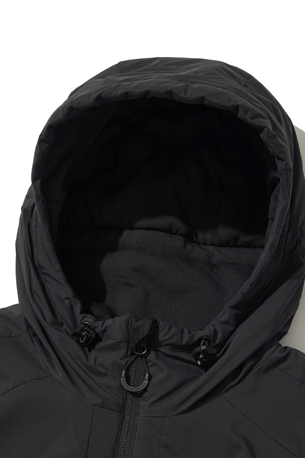 WELTER EXPERIMENT - 다운/패딩 - LIGHT PRIMALOFT HOOD JACKET_BLACK_WOL042