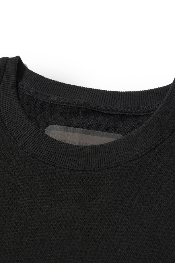 WELTER EXPERIMENT - 스웨트셔츠 - SADDLE HEAVY SWEATSHIRT_BLACK_WLT020