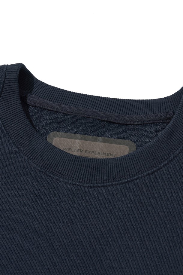 WELTER EXPERIMENT - 스웨트셔츠 - SADDLE HEAVY SWEATSHIRT_NAVY_WLT021