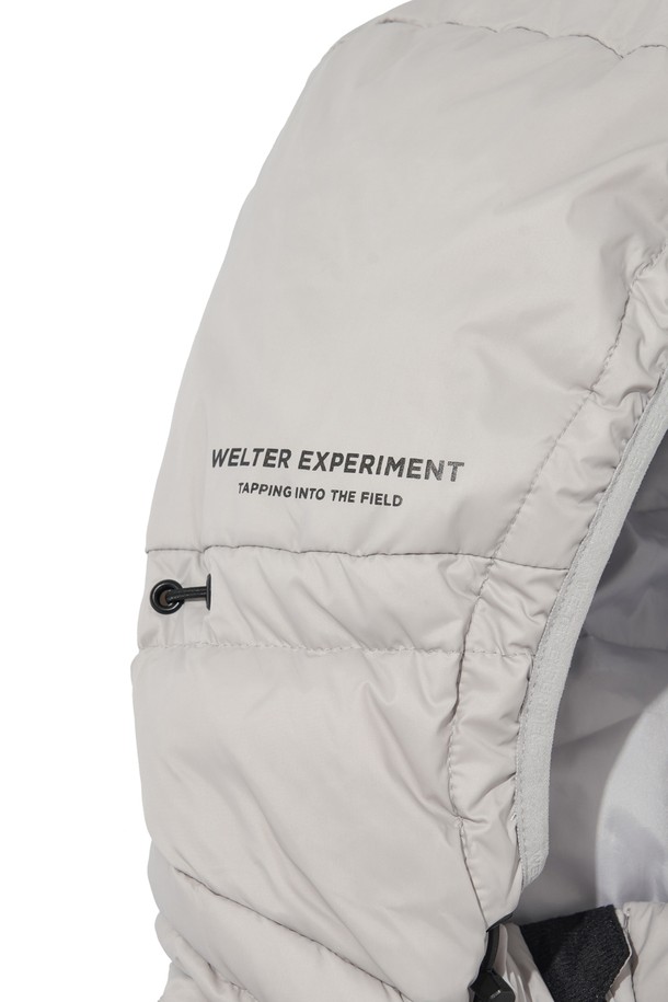 WELTER EXPERIMENT - 베스트 - SHIELD DOWN HOOD VEST_LIGHT GRAY_WOL047