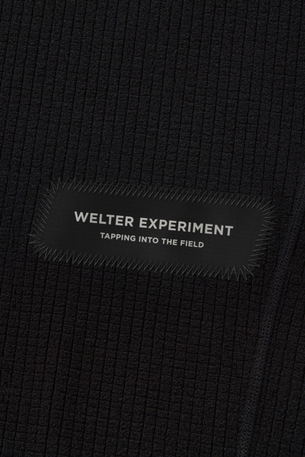 WELTER EXPERIMENT - 긴팔티셔츠 - SQUARE FLEECE PULLOVER_BLACK_WLT023