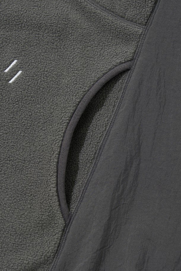 WELTER EXPERIMENT - 후디 - EXPLORE FLEECE PULLOVER_CHARCOAL_WOL037