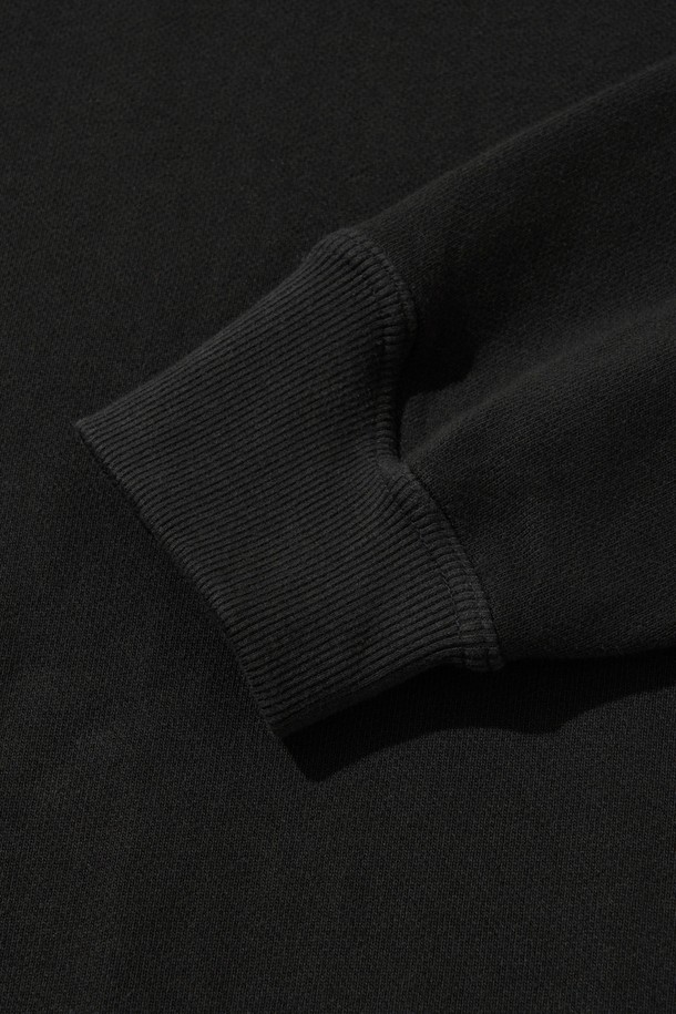 WELTER EXPERIMENT - 스웨트셔츠 - SADDLE HEAVY SWEATSHIRT_BLACK_WLT020