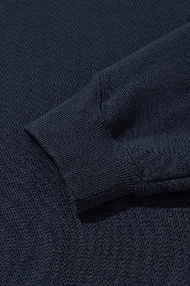 WELTER EXPERIMENT - 스웨트셔츠 - SADDLE HEAVY SWEATSHIRT_NAVY_WLT021