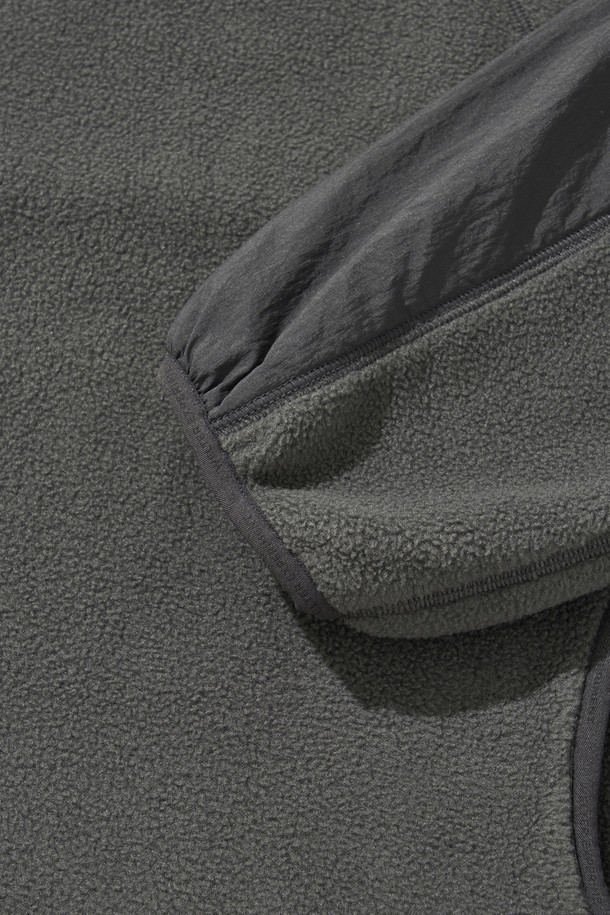 WELTER EXPERIMENT - 후디 - EXPLORE FLEECE PULLOVER_CHARCOAL_WOL037