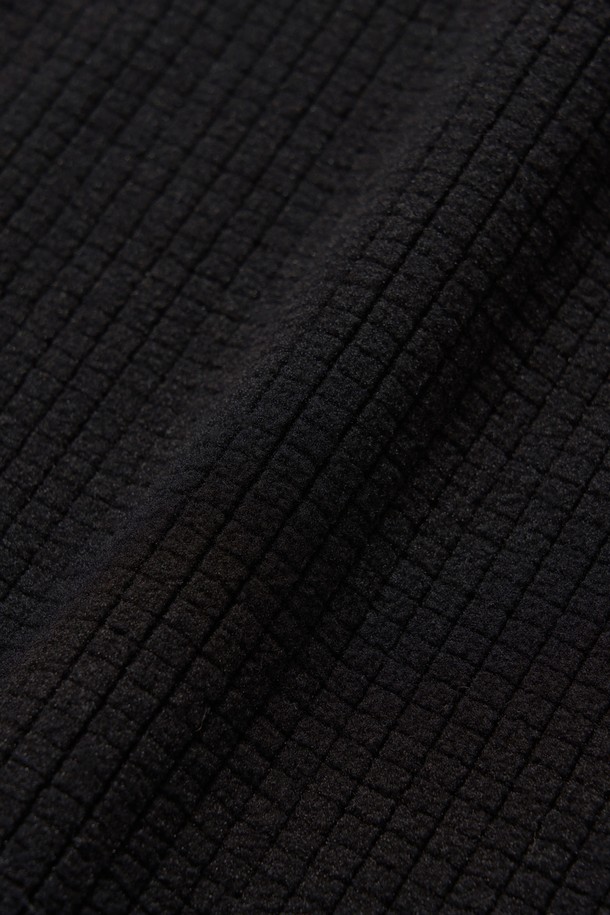 WELTER EXPERIMENT - 긴팔티셔츠 - SQUARE FLEECE PULLOVER_BLACK_WLT023