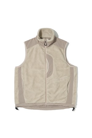 CHEST HOLEPOCKET FLEECE VEST_CREAM_WOL049