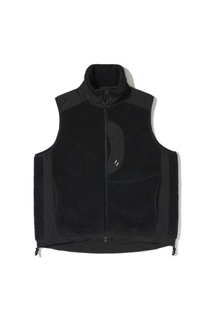 CHEST HOLEPOCKET FLEECE VEST_BLACK_WOL050