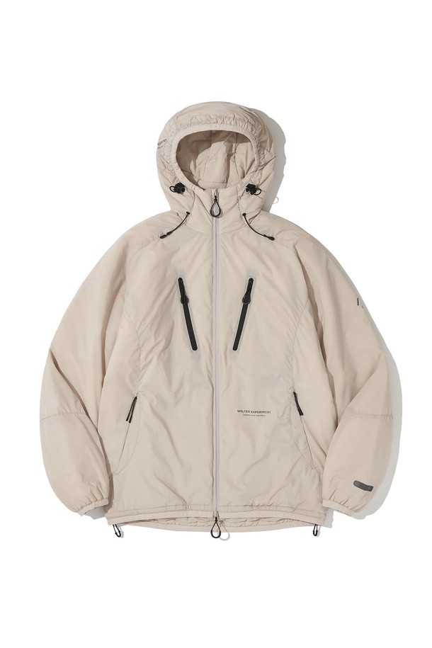 WELTER EXPERIMENT - 다운/패딩 - REFLECTIVE STITCH PRIMALOFT INSULATION JACKET_CREAM_WOL093