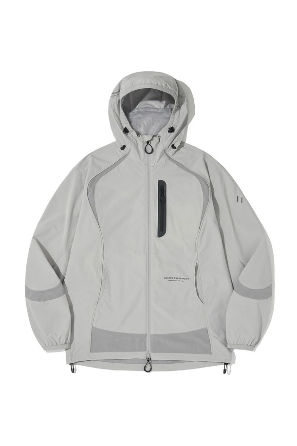 WELTER EXPERIMENT - 아노락/바람막이 - VEO FLEXABLE WINDBREAKER_LIGHT GRAY_WOL075