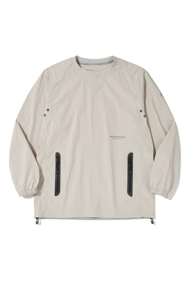 WELTER EXPERIMENT - 긴팔티셔츠 - ATTABAD STRETCH WINDBREAK PULLOVER_CREAM_WLT031