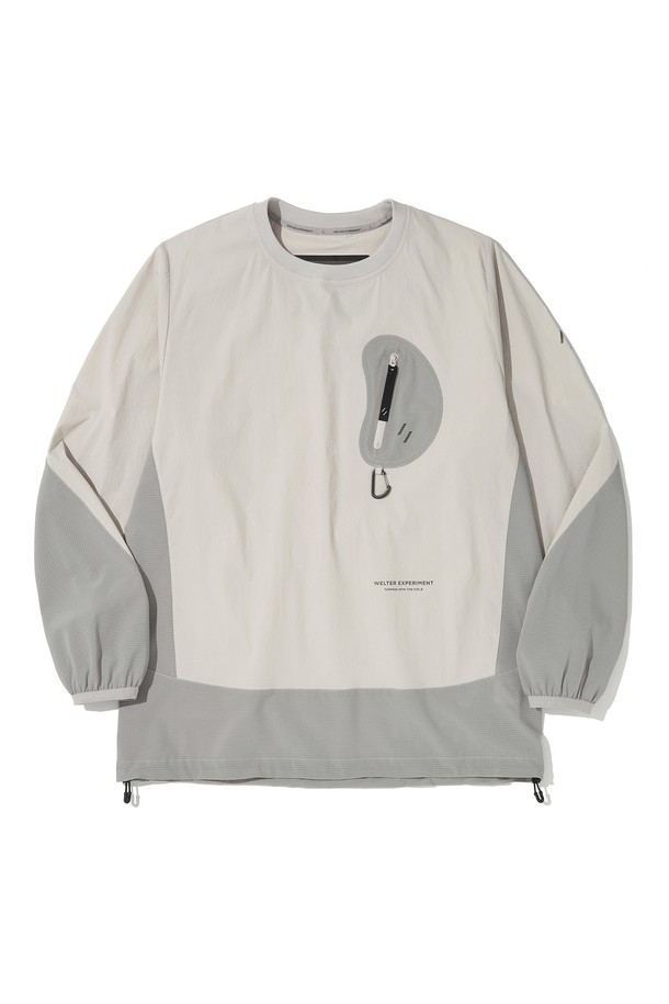 WELTER EXPERIMENT - 긴팔티셔츠 - BREATHABLE LONG SLEEVE PULLOVER_LIGTH GRAY_WLT033