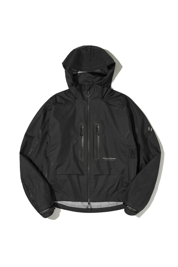 WELTER EXPERIMENT - 고어자켓 - WAVE POCKET JACKET_BLACK_WOL053