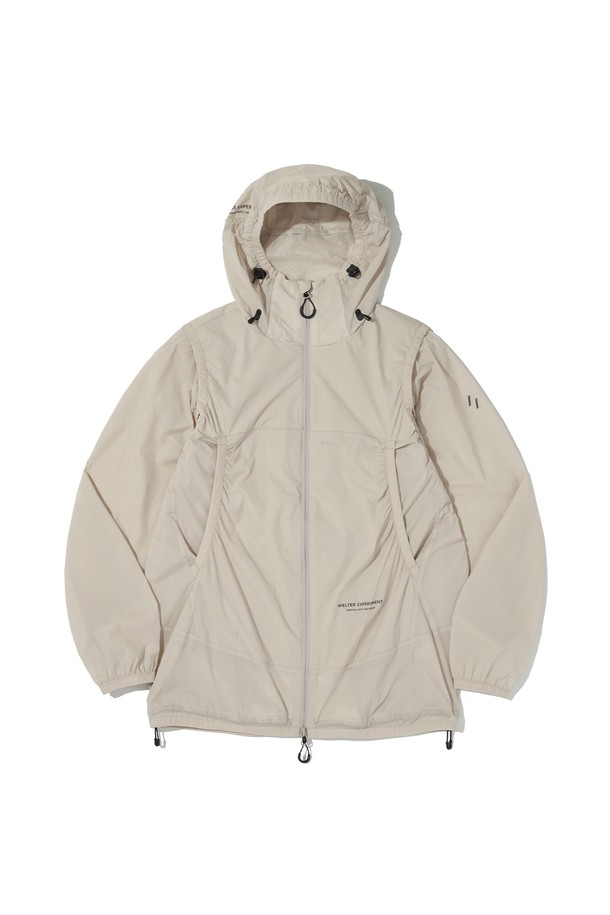 WELTER EXPERIMENT - 고어자켓 - DETACHABLE LIGHT WINDBREAKER_CREAM_WOL062