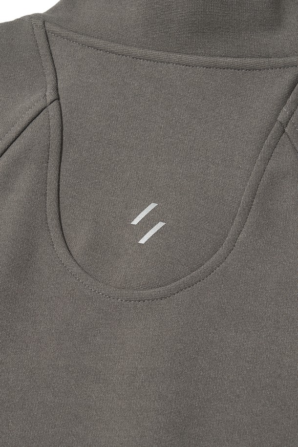 WELTER EXPERIMENT - 스웨트셔츠 - DOUBLE HALF ZIP SWEATSHIRT_GRAY_WOL091