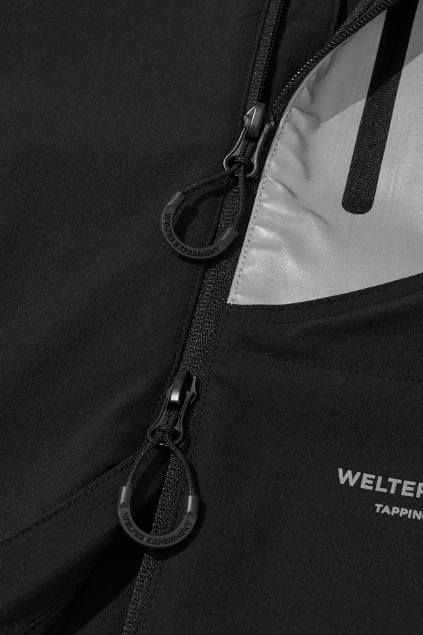 WELTER EXPERIMENT - 아노락/바람막이 - RIPSTOP STRETCH SOFT SHELL JACKET_BLACK_WOL069