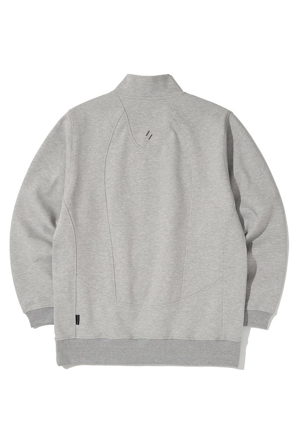 WELTER EXPERIMENT - 스웨트셔츠 - DOUBLE HALF ZIP SWEATSHIRT_MELANGE_WOL092