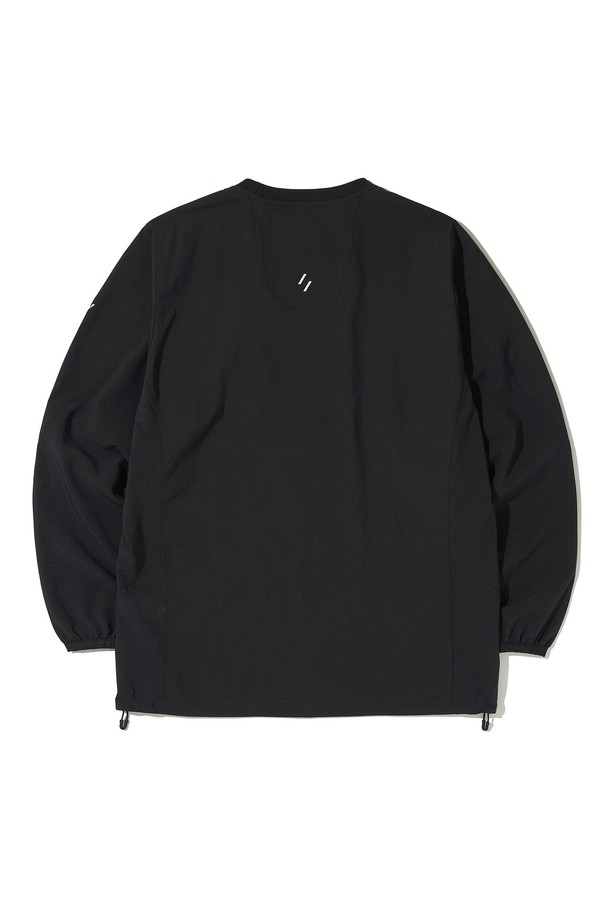 WELTER EXPERIMENT - 긴팔티셔츠 - BREATHABLE LONG SLEEVE PULLOVER_BLACK_WLT032