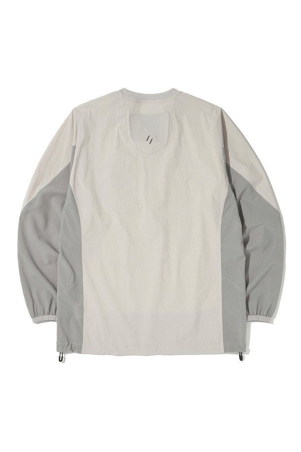 WELTER EXPERIMENT - 긴팔티셔츠 - BREATHABLE LONG SLEEVE PULLOVER_LIGTH GRAY_WLT033