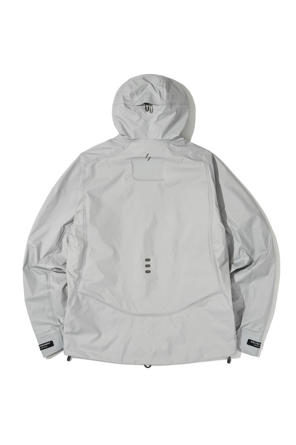 WELTER EXPERIMENT - 고어자켓 - 3LAYER REFLECTIVE STITCH JACKET_LIGHT GRAY_WOL056