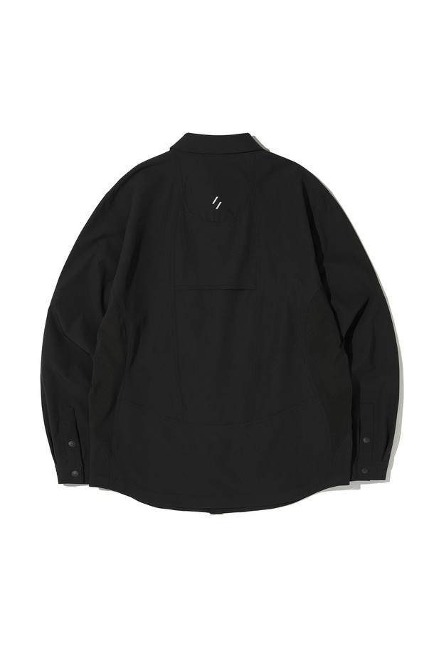 WELTER EXPERIMENT - 긴팔셔츠 - HEART POCKET SHIRT JACKET_BLACK_WCL017