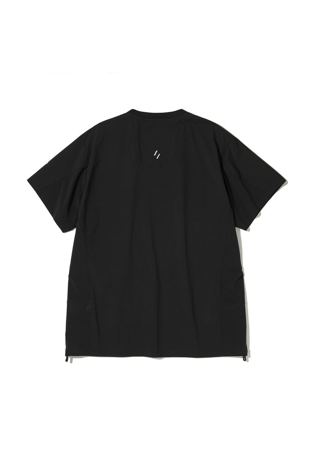 WELTER EXPERIMENT - 반팔티셔츠 - BREATHABLE HALF SLEEVE PULLOVER_BLACK_WDT018