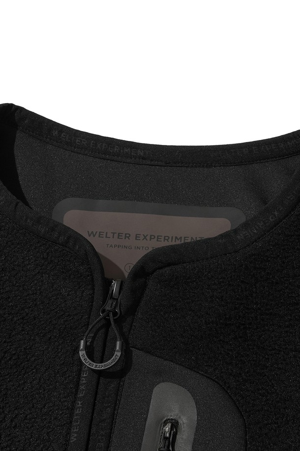 WELTER EXPERIMENT - 자켓 - REFLECTIVE POCKET CARDIGAN_BLACK_WOL083