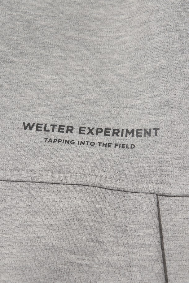 WELTER EXPERIMENT - 스웨트셔츠 - DOUBLE HALF ZIP SWEATSHIRT_MELANGE_WOL092