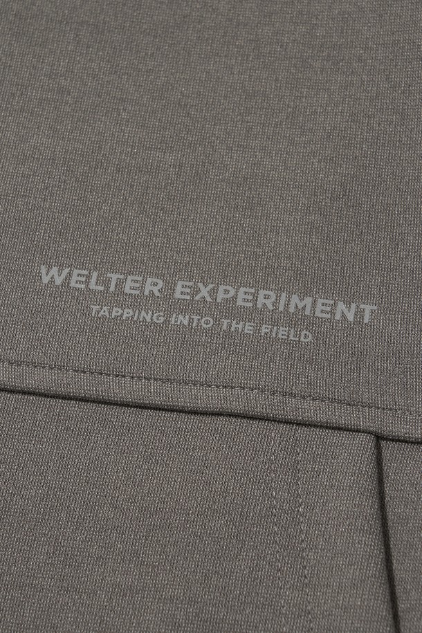 WELTER EXPERIMENT - 스웨트셔츠 - DOUBLE HALF ZIP SWEATSHIRT_GRAY_WOL091