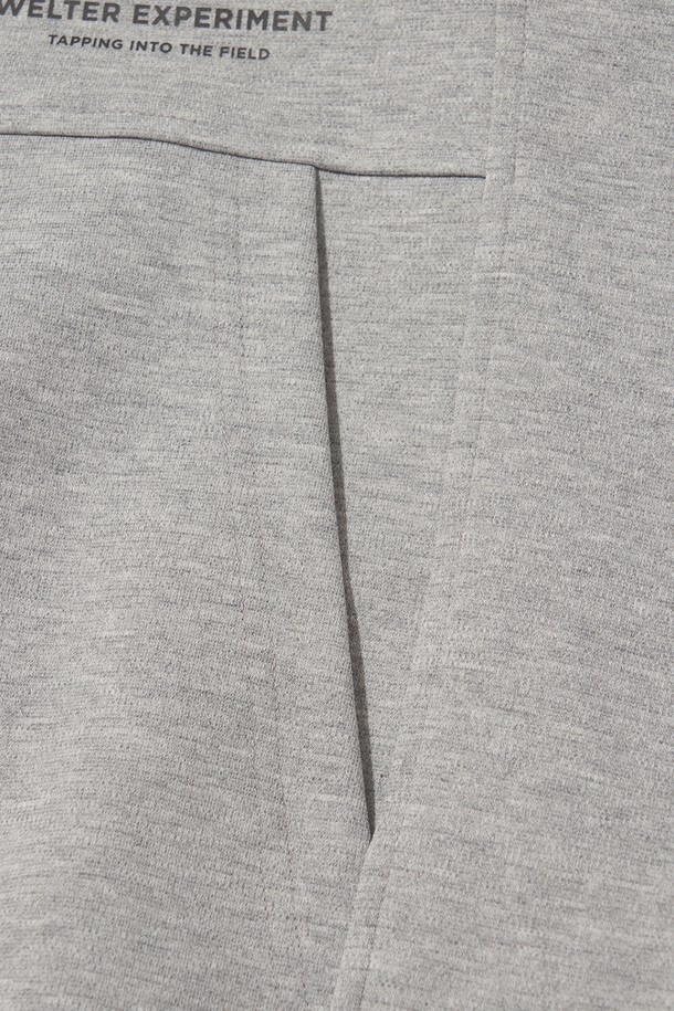 WELTER EXPERIMENT - 스웨트셔츠 - DOUBLE HALF ZIP SWEATSHIRT_MELANGE_WOL092