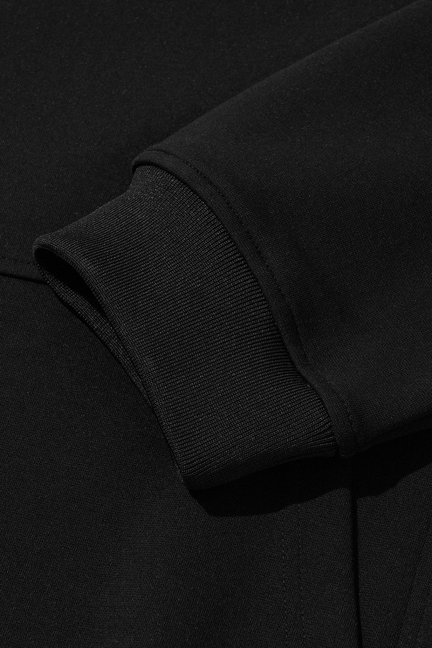 WELTER EXPERIMENT - 스웨트셔츠 - DOUBLE HALF ZIP SWEATSHIRT_BLACK_WOL090