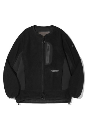 REFLECTIVE POCKET CARDIGAN_BLACK_WOL083