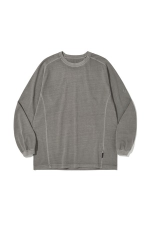 CONTRAST LONG SLEEVE T-SHIRT_CHARCOAL_WLT027