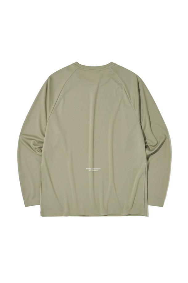WELTER EXPERIMENT - 긴팔티셔츠 - BRISA RAGLAN LONG SLEEVES T-SHIRT_SAGE GREEN