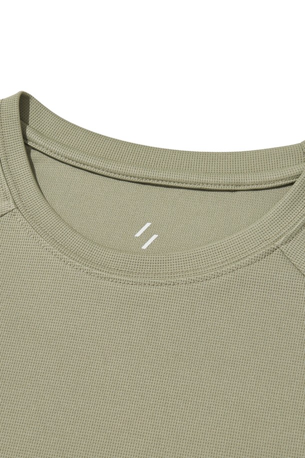 WELTER EXPERIMENT - 긴팔티셔츠 - BRISA RAGLAN LONG SLEEVES T-SHIRT_SAGE GREEN