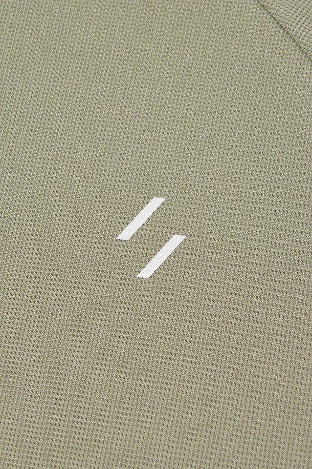 WELTER EXPERIMENT - 긴팔티셔츠 - BRISA RAGLAN LONG SLEEVES T-SHIRT_SAGE GREEN